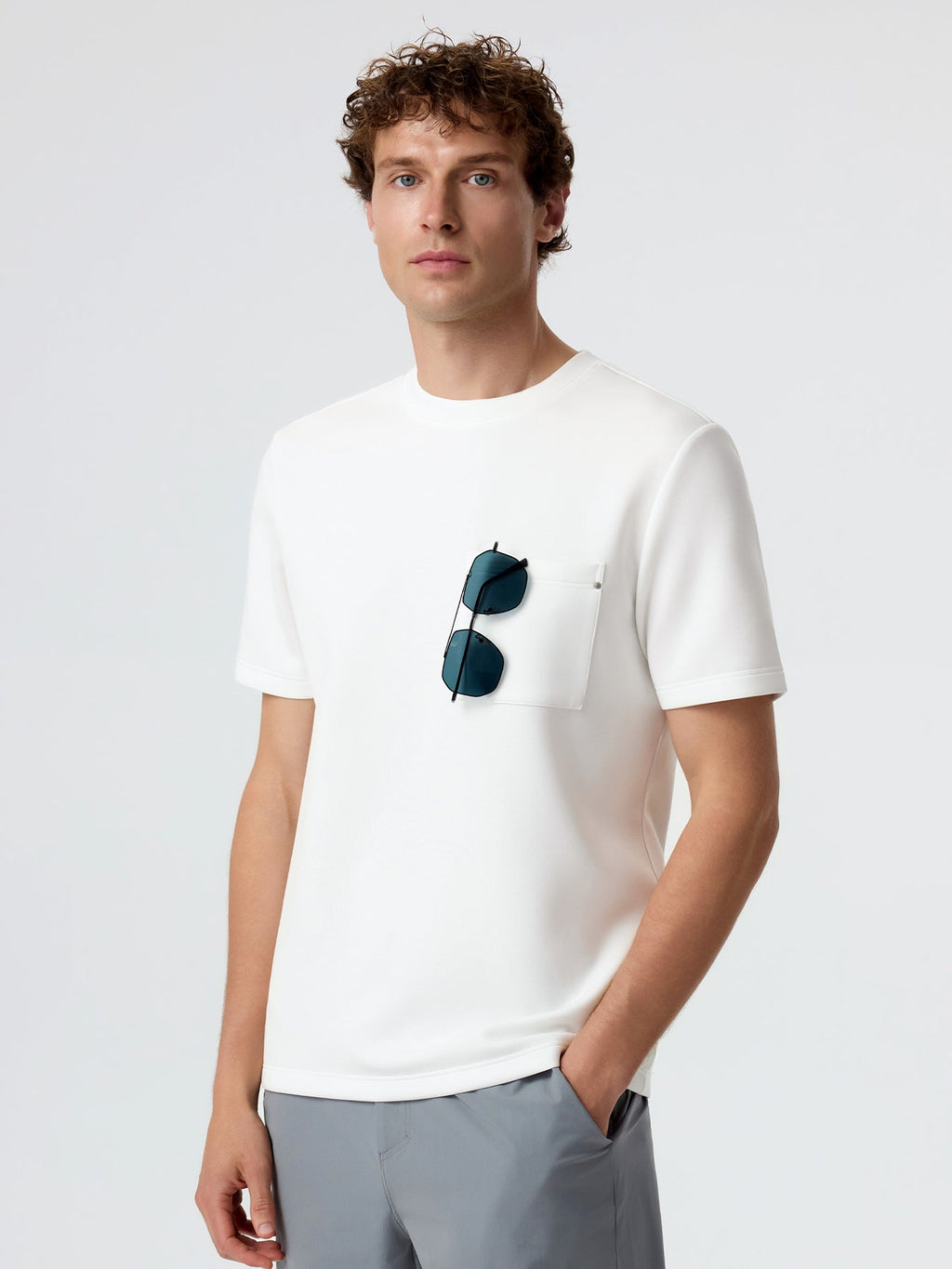 Modal Blend Pocket Tee with Rivet