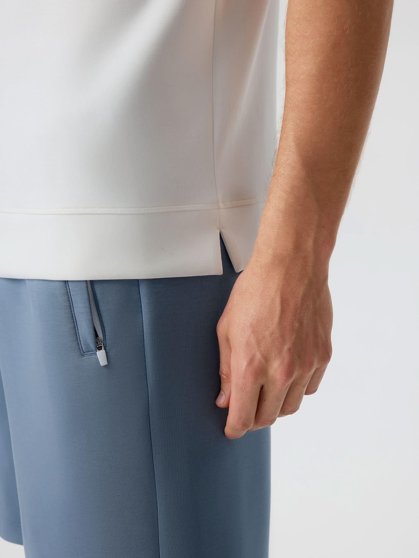 Modal Blend Short Sleeve Hoodie